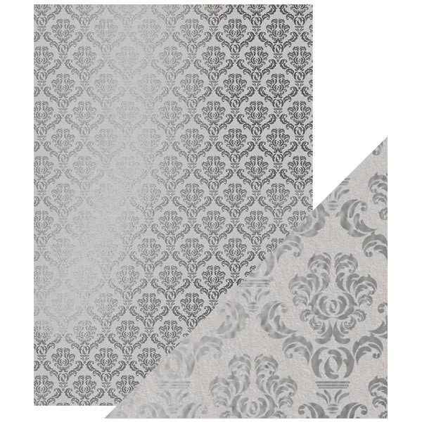Tonic Studios - Silver Damask - A4