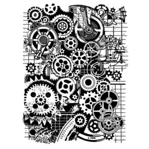 Stamperia - Mixed Media Gears - Bakgrunns Stimpill