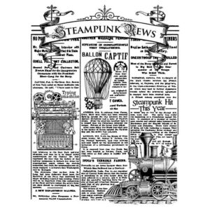 Stamperia - Steampunk news - Bakgrunns stimpill