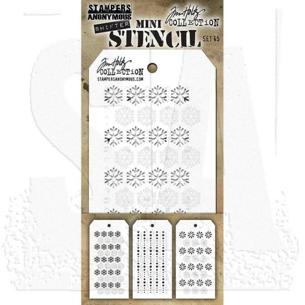 Stampers Anonymous - Tim Holtz - Layering Stencil - Mini Set 45