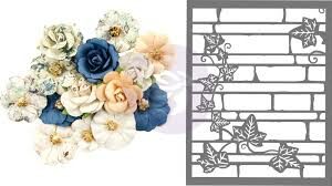 Prima - Georgia Blues Collection - Flower Embellishments - Wilcox