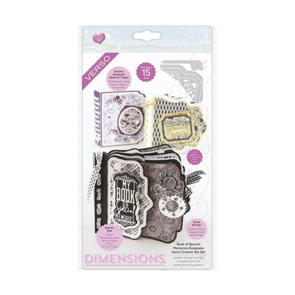 Tonic Studios - Dimensions - Book of Special Memories Keepsake Insert Creator Die Set - Skurðarmót