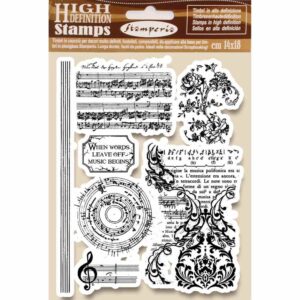 Stamperia - HD Rubber Stamps - Music Beginning - Stimplar