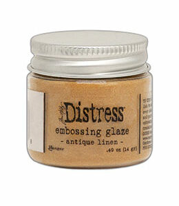 Distress glaze embossing powder – Antique Linen