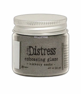 Distress glaze embossing powder - Hickory Smoke