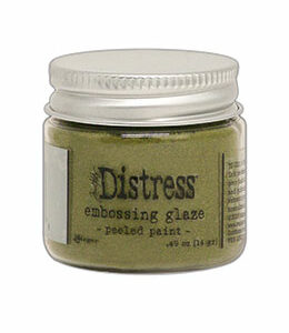 Distress glaze embossing powder - Peeled Paint