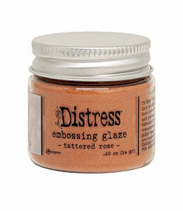 Distress glaze embossing powder - Tattered Rose