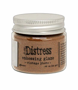 Distress glaze embossing powder - Vintage Photo
