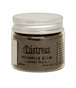 Distress glaze embossing powder - Walnut Stain
