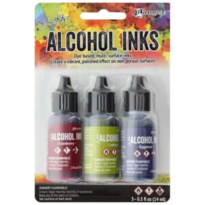 Ranger Alcohol ink - Litir: Cranberry, Lettuce, Eggplant