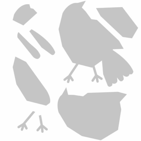 Sizzix - Tim Holtz - Skurðarmót - Patchwork Bird -BIGZ - Image 2