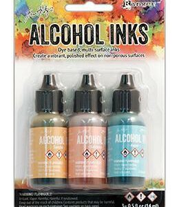 Ranger Alcohol ink - Litir: Sandal, Aqua, Salmon