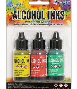 Ranger Alcohol ink - Litir: Dandelion, Coral, Pistachio