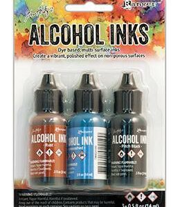 Ranger Alcohol ink - Litir: Rust, Stonewashed, Pitch Black