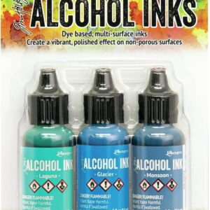Ranger Alcohol Ink - Litir: Laguna, Glacier, Monsoon