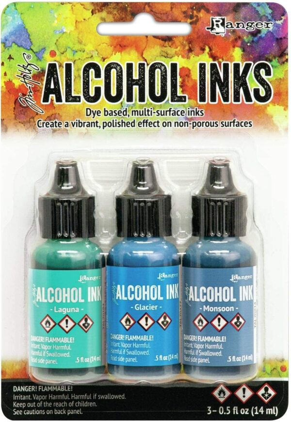 Ranger Alcohol Ink - Litir: Laguna, Glacier, Monsoon