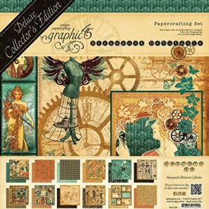 Graphic 45 - 12x12 - Steampunk Debutante + chipboard og Límmiðar