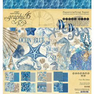 Graphic 45 - 12x12 - Ocean Blue + Límmiðar