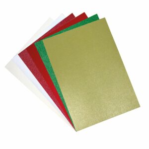 Sizzix - A4 pappír - Festive pearl & glitter 60stk