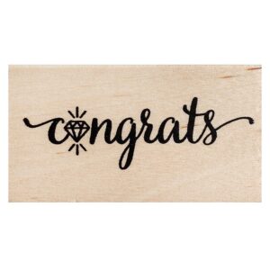 Congrats stimpill á viðarkubb