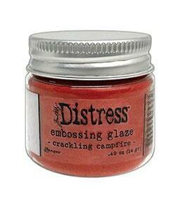 Distress glaze embossing powder - Crackling Campfire
