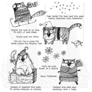 Tim Holtz - Stimplasett - Snarky cat Christmas