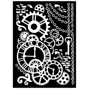 Stamperia - Mixed media stencill - Steampunk mechanism