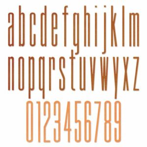 Sizzix - Tim Holtz - Skurðarmót - Alphanumeric Streatch Lower & Numbers