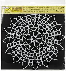 TCW Stencil - Sunflower mandala 12x12