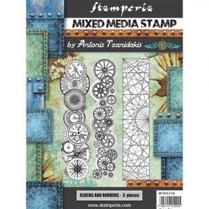 Stamperia - Clocks and Boarders - Mixed media stimplar