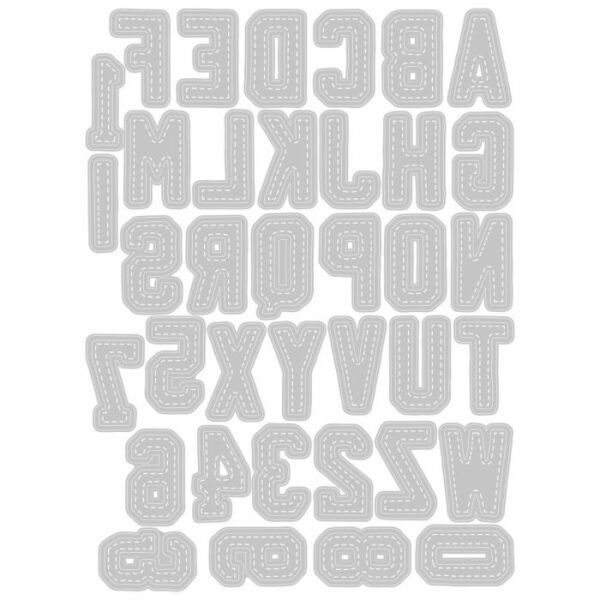 Sizzix - Tim Holtz - Skurðarmót - Alphanumeric Varsity - Image 3