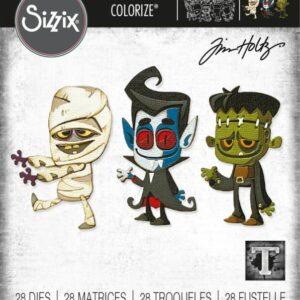 Sizzix - Tim Holtz - Skurðarmót - Costume Party, Colorize