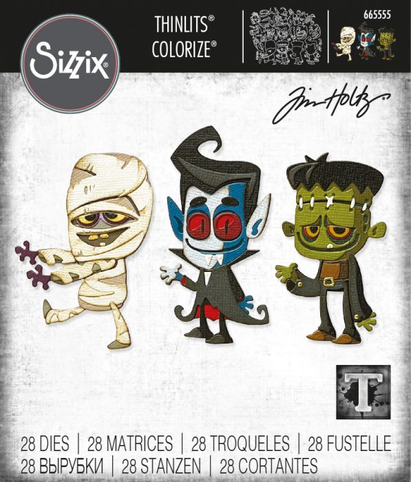 Sizzix - Tim Holtz - Skurðarmót - Costume Party, Colorize
