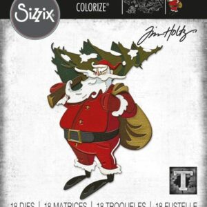 Sizzix - Tim Holtz - Skurðarmót - Woodland Santa, Colorize