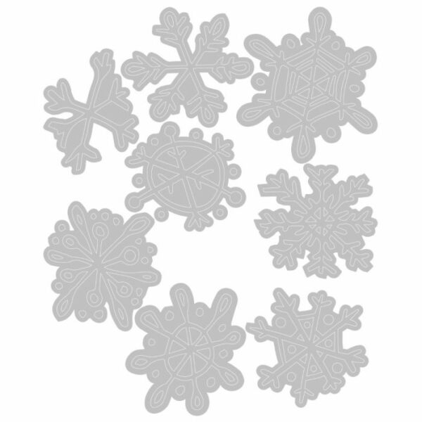 Sizzix - Tim Holtz - Skurðarmót - Scribbly Snowflakes - Image 2