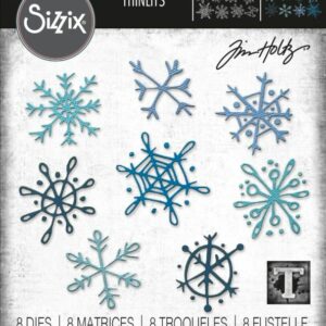 Sizzix - Tim Holtz - Skurðarmót - Scribbly Snowflakes