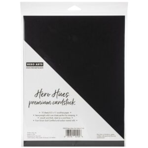 Hero Arts - Premium Cardstock - Pitch black Smooth - A4