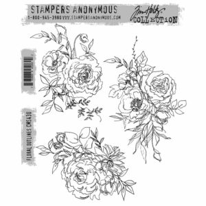 Tim Holtz - Stimplasett - Floral Outlines