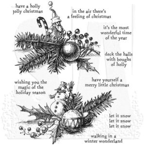 Tim Holtz - Stimplasett - Cozy Christmas