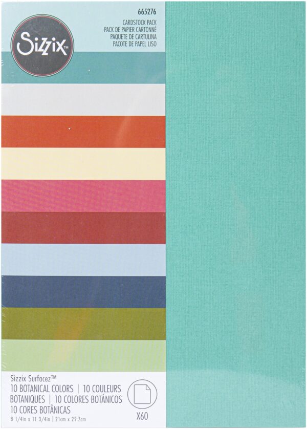 Sizzix - A4 pappír - textured marglitur 60stk