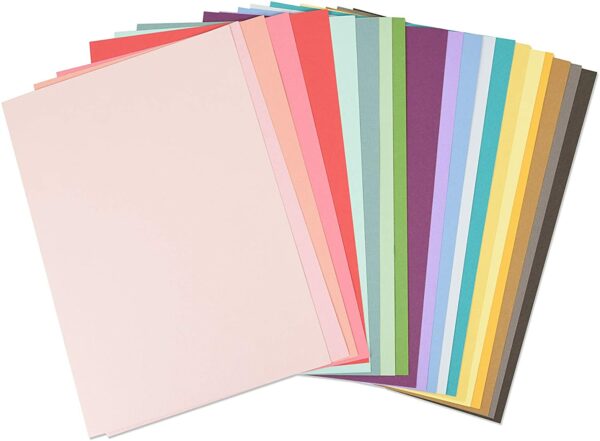 Sizzix - A4 Textured Pappír - Margir Litir - 80stk