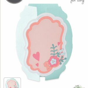 Sizzix - Thinlits Dies - Fold-a-Long - Label Card -  Skurðarmót