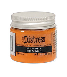 Distress glaze embossing powder - Wild Honey