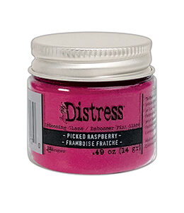 Distress glaze embossing powder - Picked Raspberry