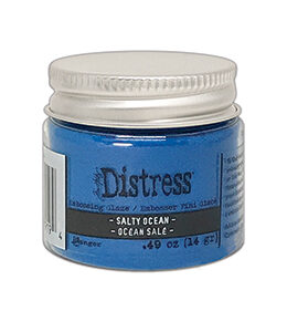 Distress glaze embossing powder - Salty Ocean
