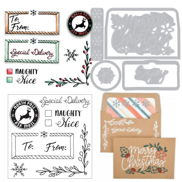 Sizzix - stamp and Die Sett - Envelope Liners mini - Image 2