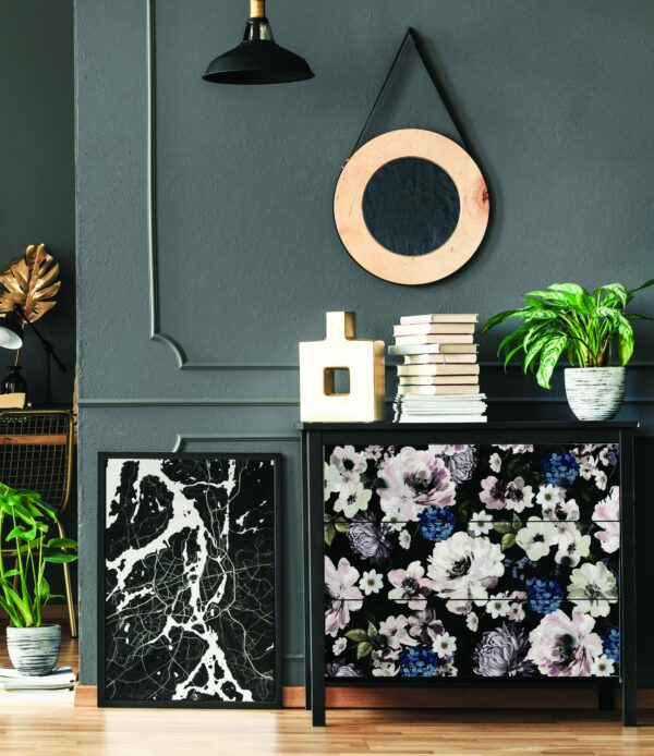 Re-Design Decor Transfers - Dark Floral 24" x 35" - Image 8