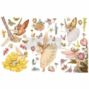Re-Design Decor Transfers - Fairy Flowers 6" x 12"