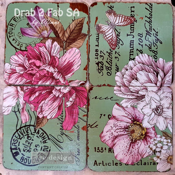 Re-Design Decor Transfers - Dreamy Florals 6" x 12" - Image 2