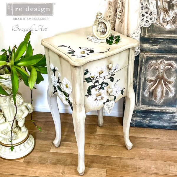 Re-Design Decor Transfers - White Magnolia 6" x 12" - Image 2